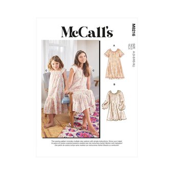 McCall's Children's Dresses Sewing Pattern M8216 (A 3-8)