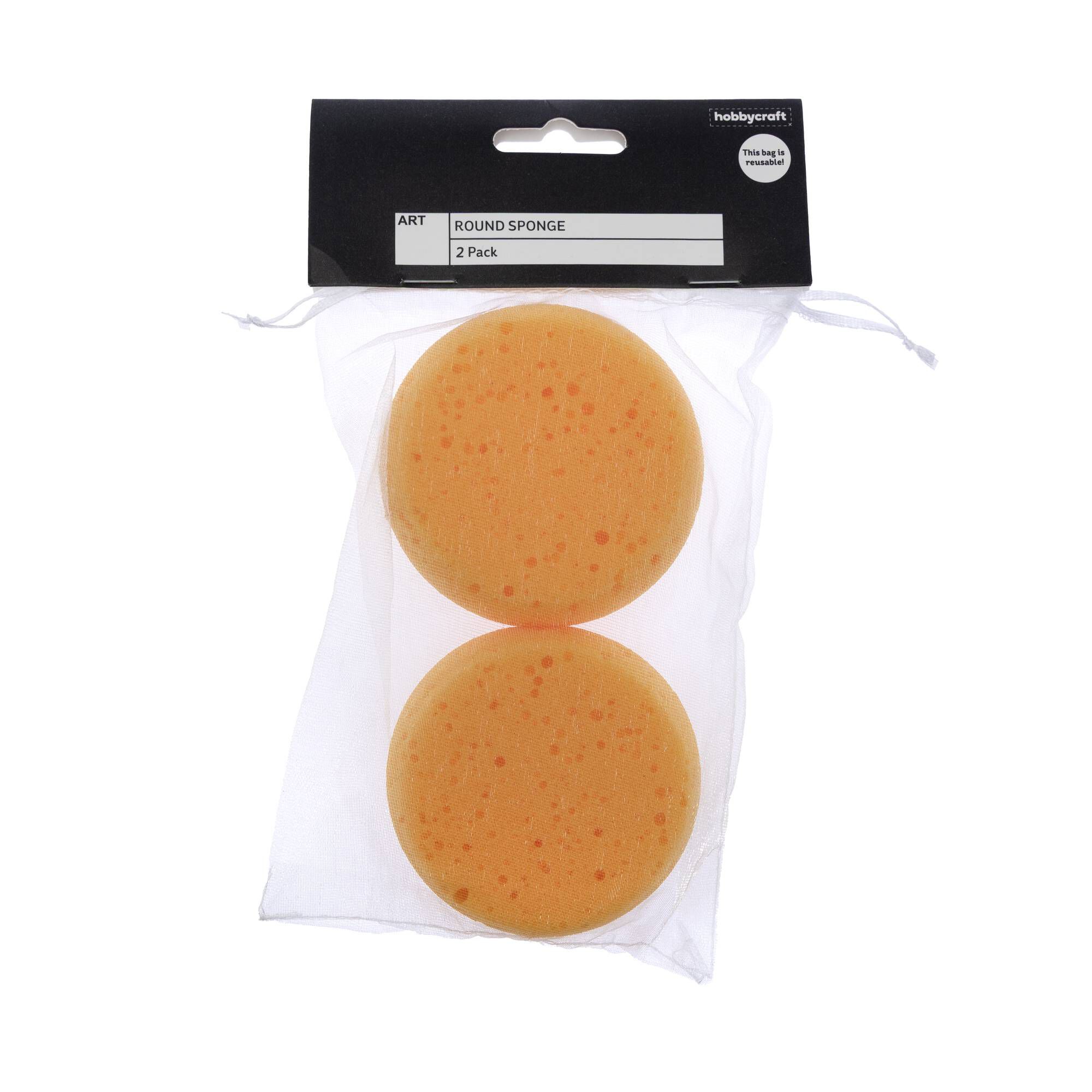 Round Back Sponge Small Synthetic Round Sponge 2 Pack | Hobbycraft