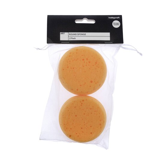 Small Synthetic Round Sponge 2 Pack image number 1