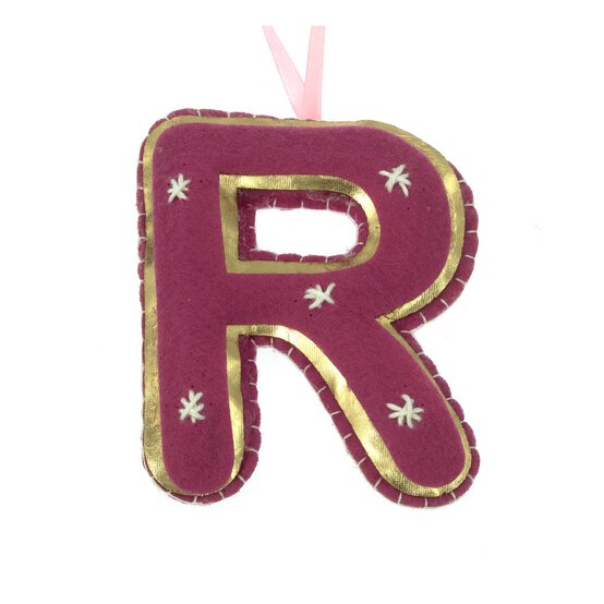 Hanging Felt Letter R Decoration image number 3