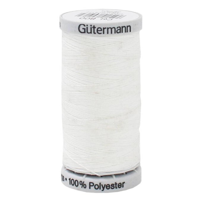 Gutermann White Extra Strong Polyester Thread 100 m image number 1