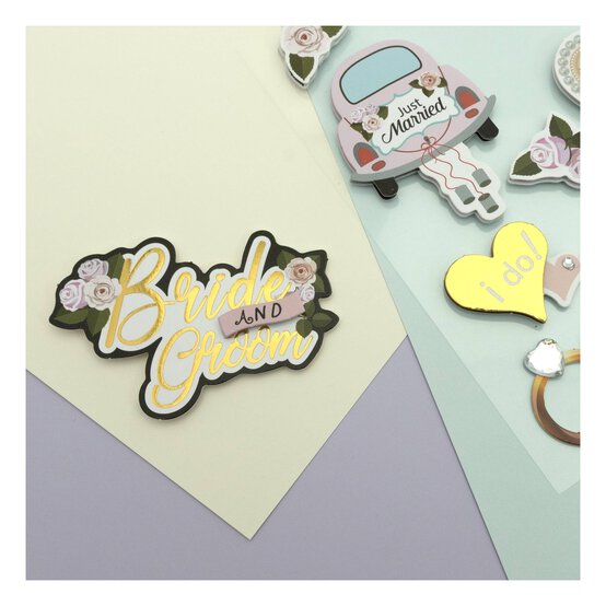 Just Married Card Toppers 8 Pack  image number 2