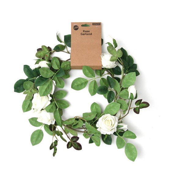White Rose Garland 1.8m image number 1