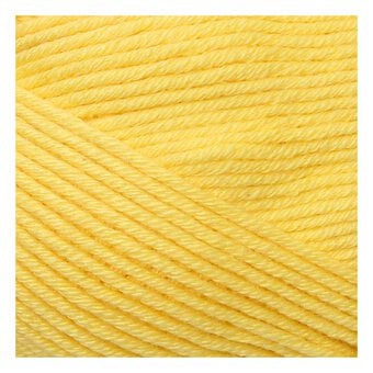 Knitcraft Yellow Cotton Blend Plain DK Yarn 100g image number 2