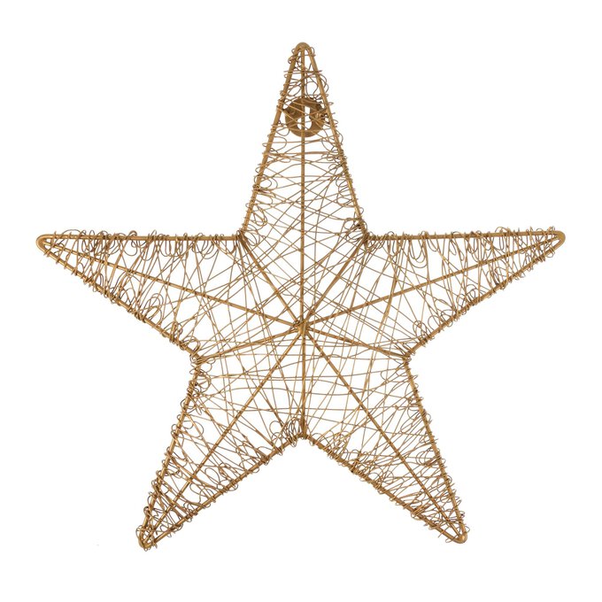 Gold Metal Star Decoration 34cm Hobbycraft