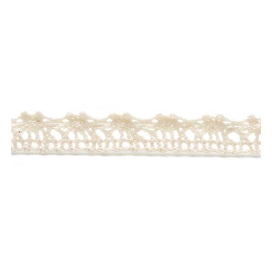 Cream Cotton Lace Ribbon 10mm x 5m
