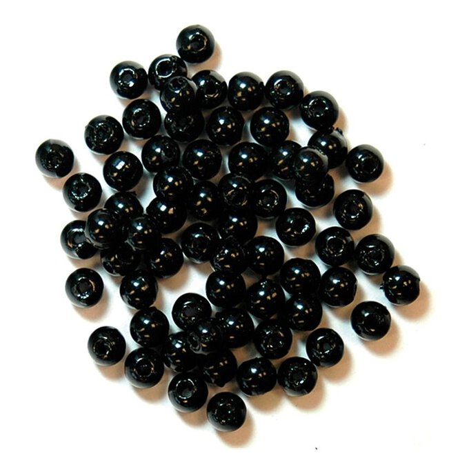 Craft Factory Black Pearl Beads 4mm 7g image number 1