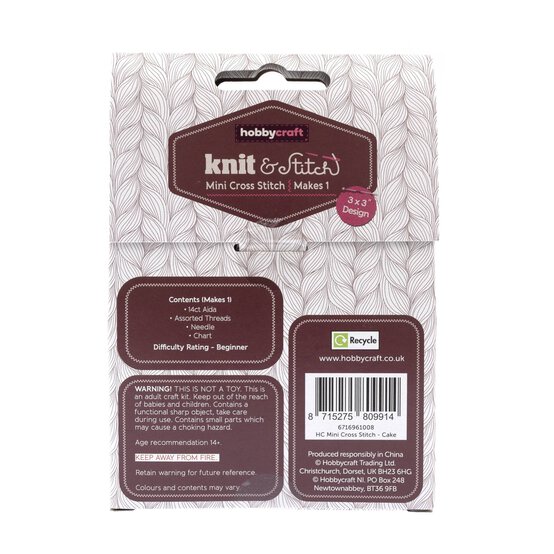 Cake Mini Cross Stitch Kit image number 6