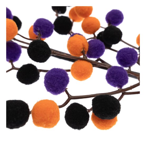 Orange, Purple and Black Pom Pom Pick 62cm image number 3