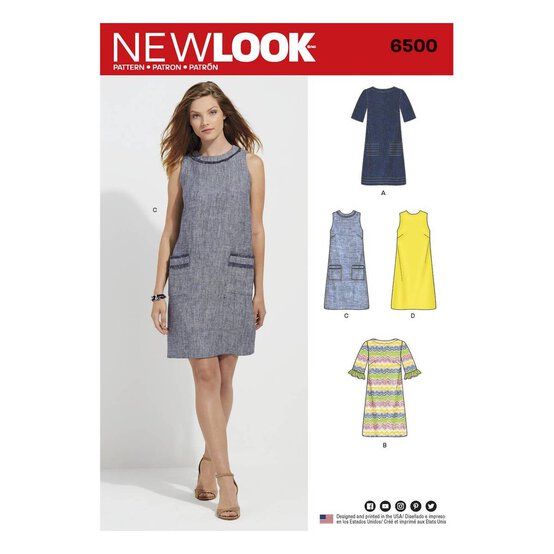 New Look Women's Dress Sewing Pattern 6500 image number 1