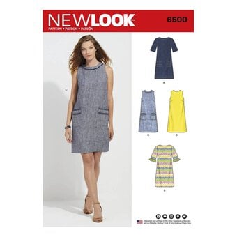 New Look Women's Dress Sewing Pattern 6500