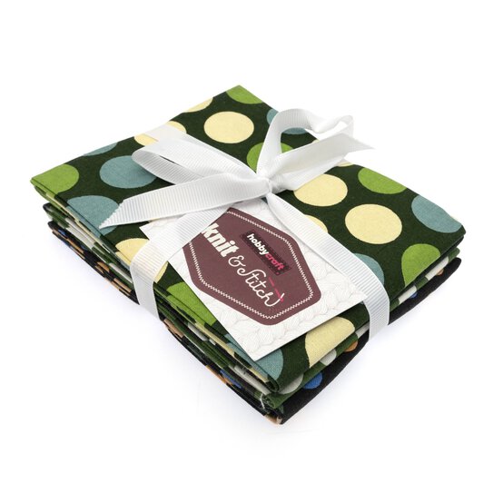 Green Polka Dot Cotton Fat Quarters 4 Pack image number 2