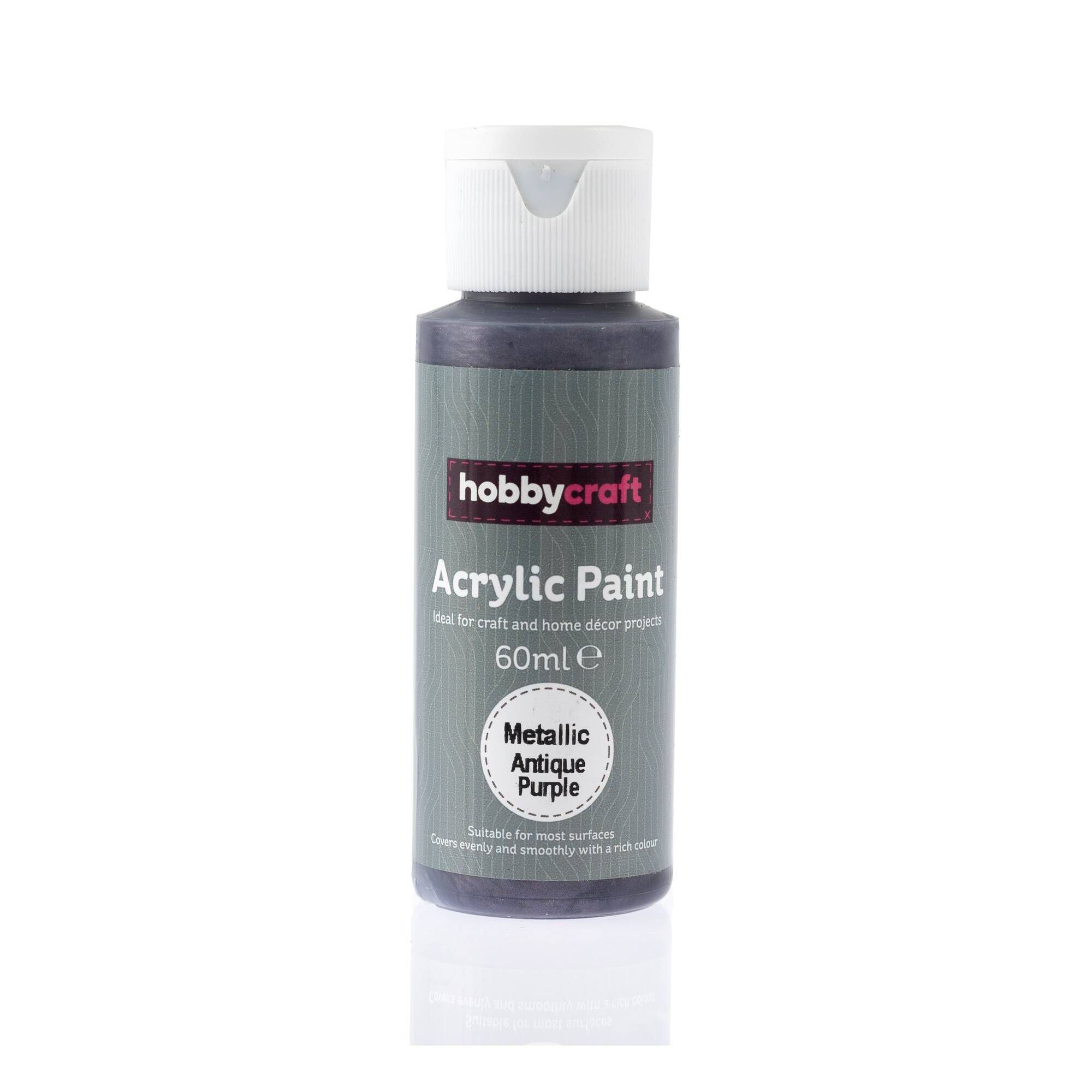 Metallic Antique Purple Acrylic Paint 60ml Hobbycraft