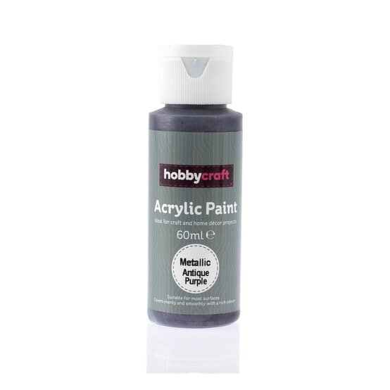 Metallic Antique Purple Acrylic Craft Paint 60ml image number 1