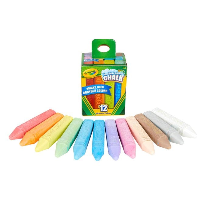 Crayola Washable Outdoor Chalks 12 Pack image number 1