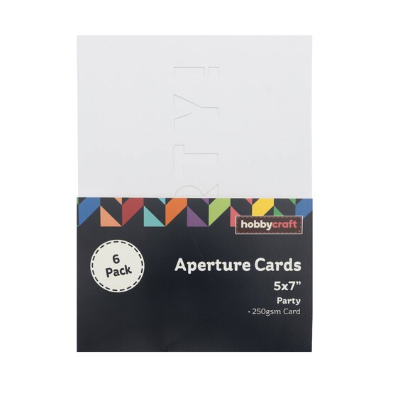 White Party Aperture Cards 5 x 7 Inches 6 Pack  image number 3