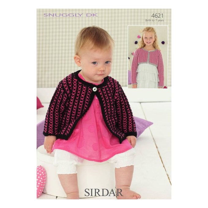 Sirdar Snuggly DK Girls' Cardigans Digital Pattern 4621 image number 1