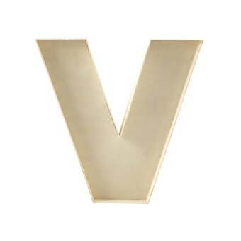 Wooden Fillable Letter V 22cm image number 3