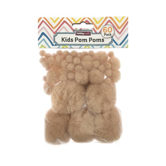 Camel Pom Poms 60 Pack image number 4