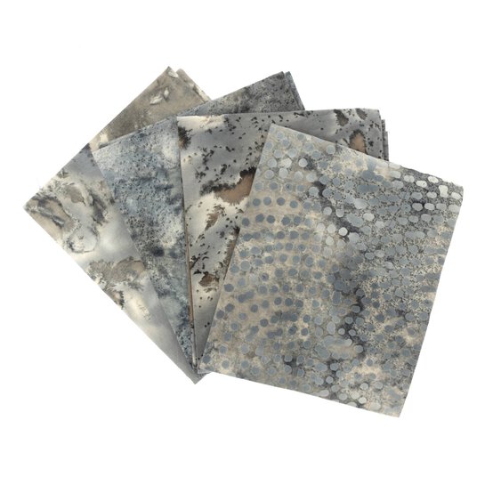 Beige Batik Cotton Fat Quarters 4 Pack image number 1