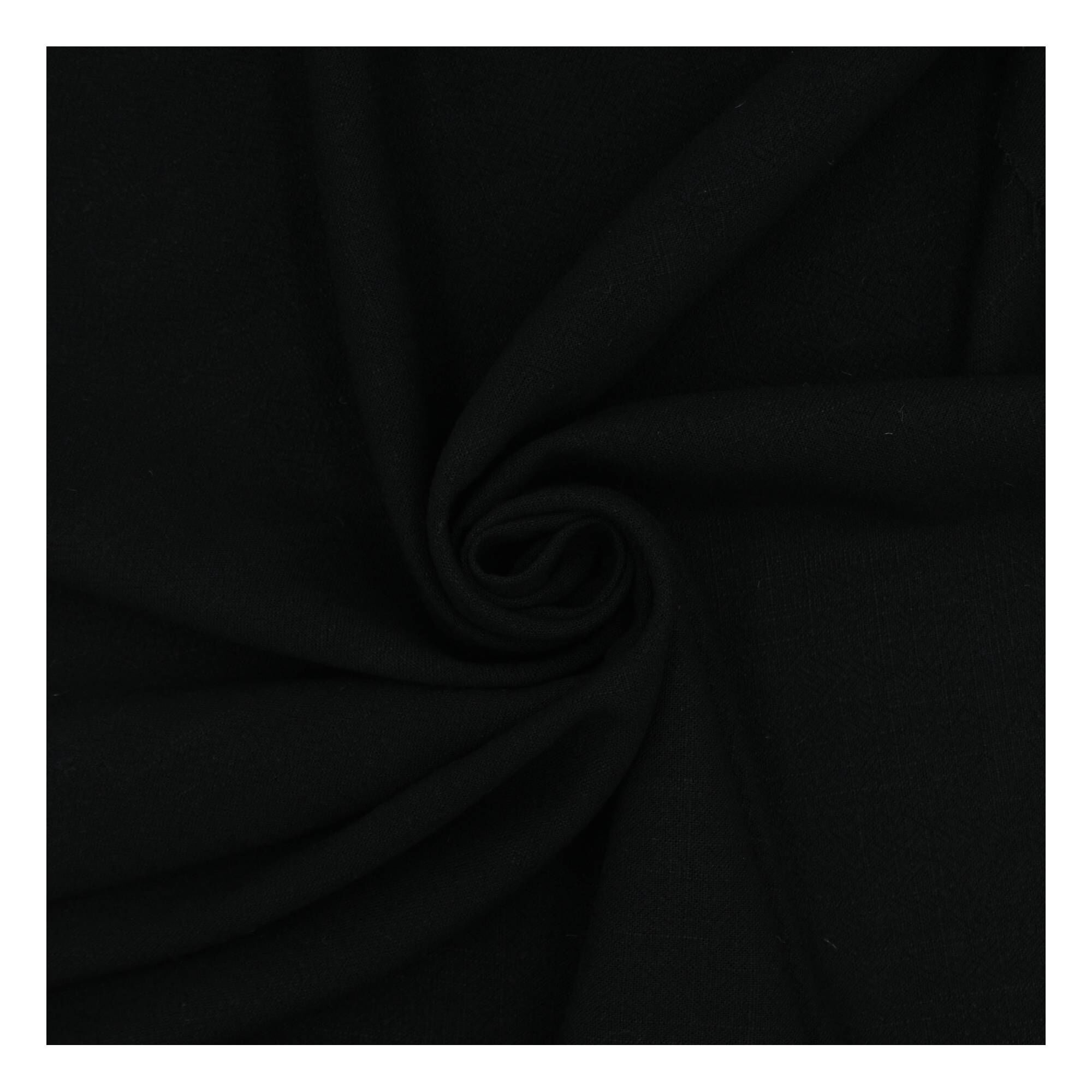Black Linen Blend Fabric by the Metre | Hobbycraft