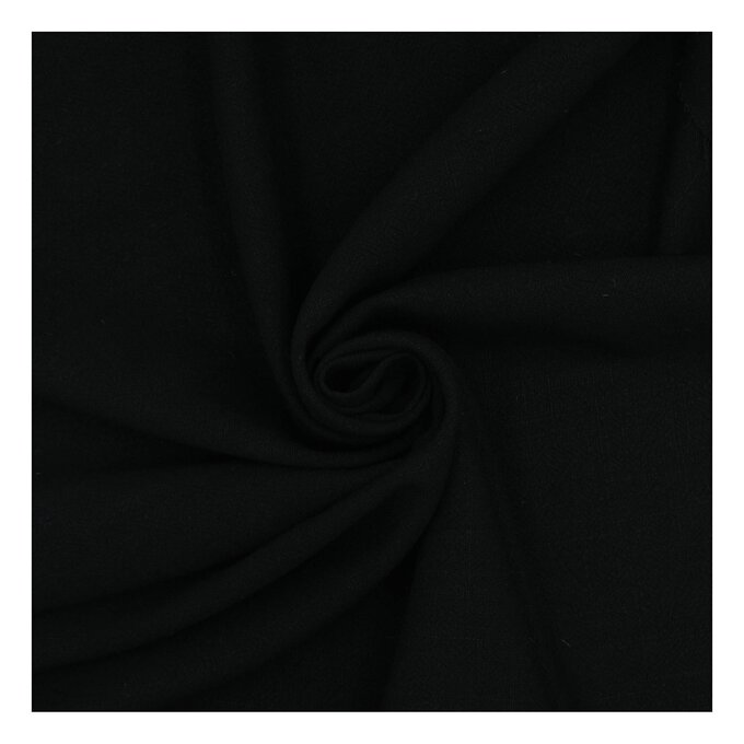 Black Linen Blend Fabric by the Metre image number 1