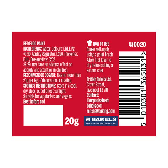 Renshaw Red Carpet Edible Metallic Food Paint 20g image number 4
