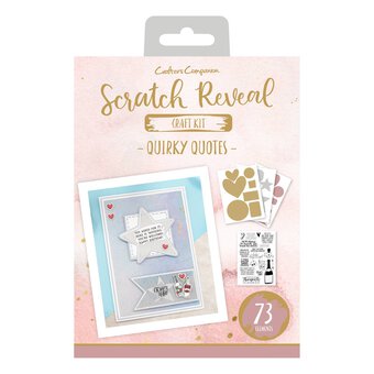 Scratch Reveal Quirky Quotes Craft Kit 73 Pieces