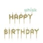 Whisk Gold Happy Birthday Candles 13 Pack image number 1