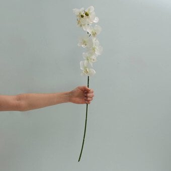Cream Orchid Spray 80cm image number 3