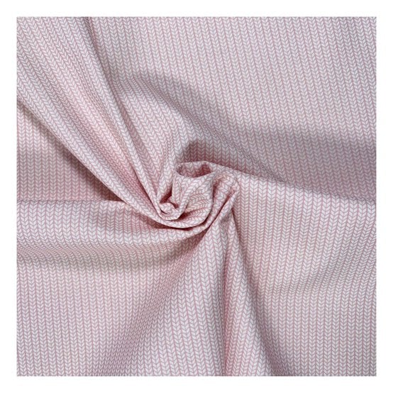 Toybox Treasures Pink Knitted Texture Cotton Fabric by the Metre image number 1