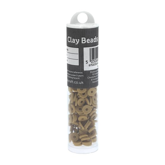 Tan Clay Beads 6mm 12g image number 2