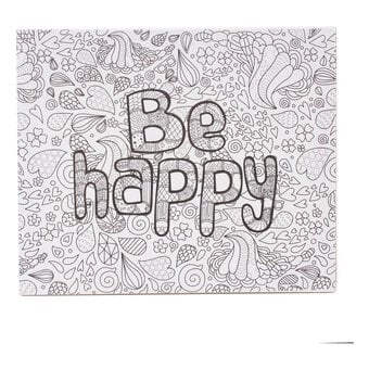 Be Happy Colour In Canvas