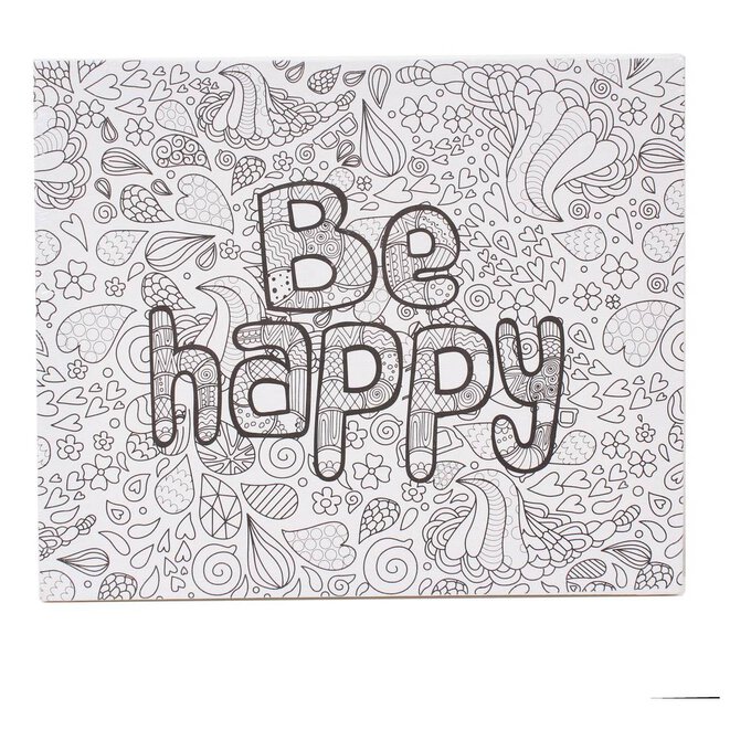 Be Happy Colour In Canvas image number 1