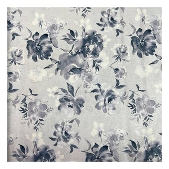 Large Floral Cotton Print Fabric by the Metre