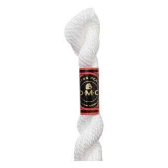 DMC White Pearl Cotton Thread Size 3 15m (Blanc)