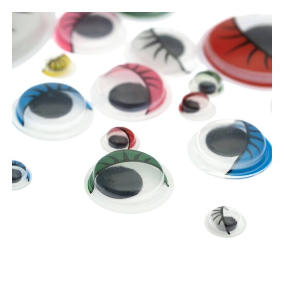 Assorted Googly Eyes with Lashes 100 Pack image number 3