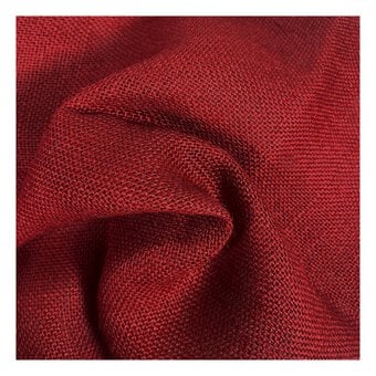 Dark Red Hessian Fabric by the Metre