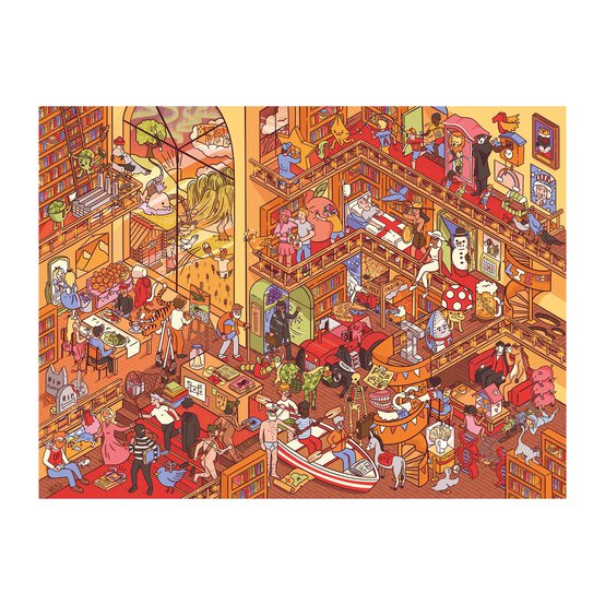 Mayhem in the Library Jigsaw Puzzle 1000 Pieces image number 2