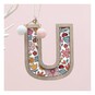 Hanging Wooden Letter U 7.5cm image number 1