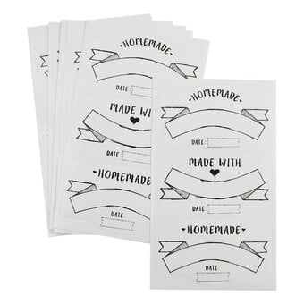 Ginger Ray Monochrome Jar Label Stickers 21 Pack