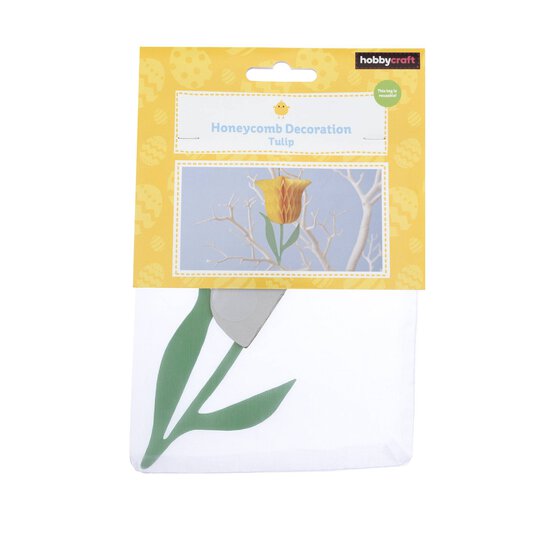 Yellow Honeycomb Tulip Decoration 15cm image number 5
