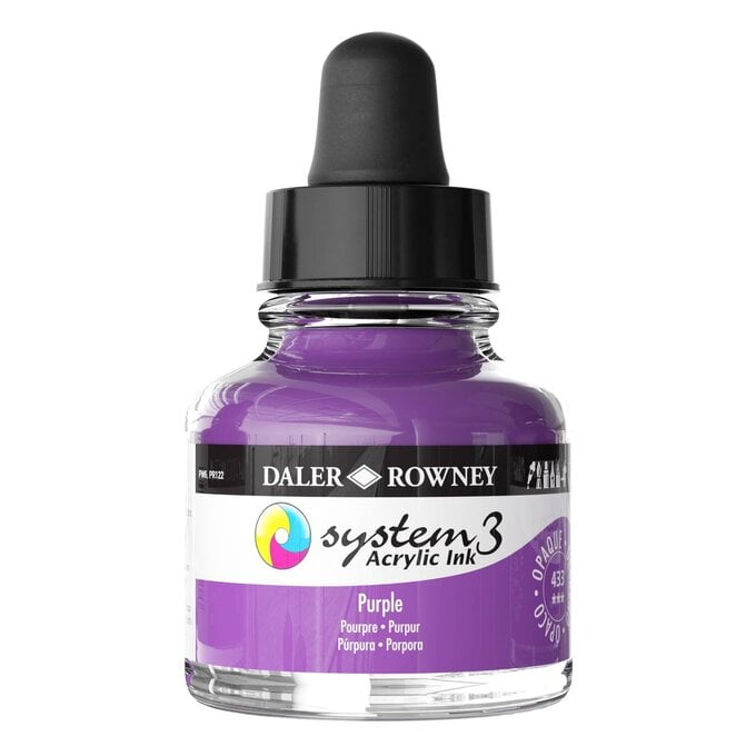 Daler-Rowney System3 Purple Acrylic Ink 29.5ml image number 1