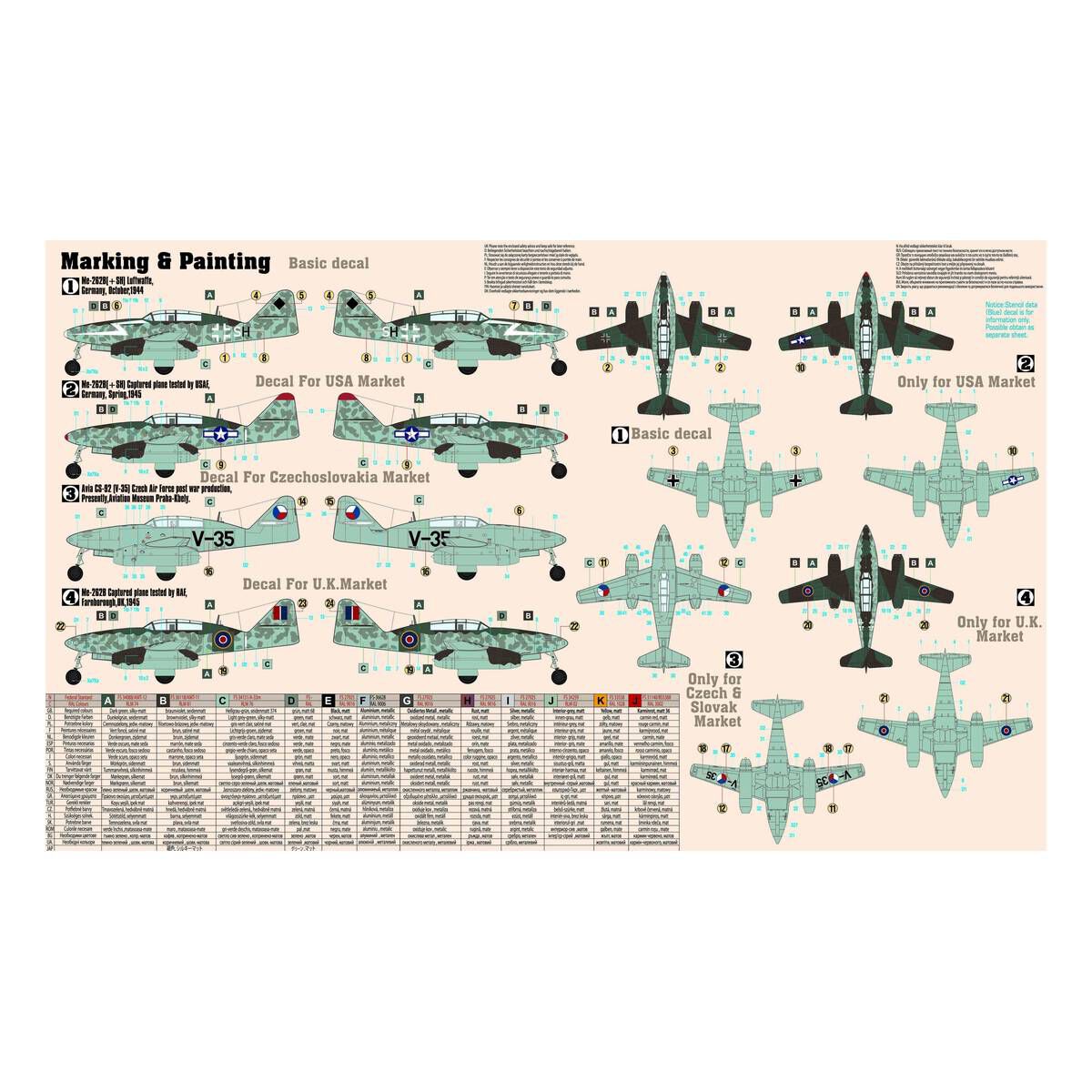 MisterCraft Me262B/CS92 Model Kit 172 Hobbycraft