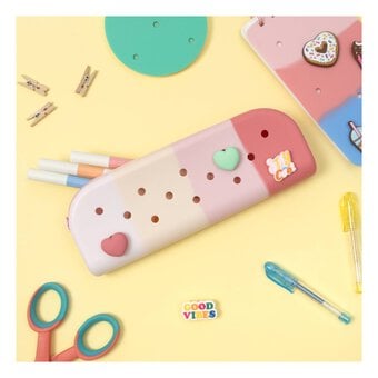 Pink Charm Pencil Case 20cm x 3cm x 7cm