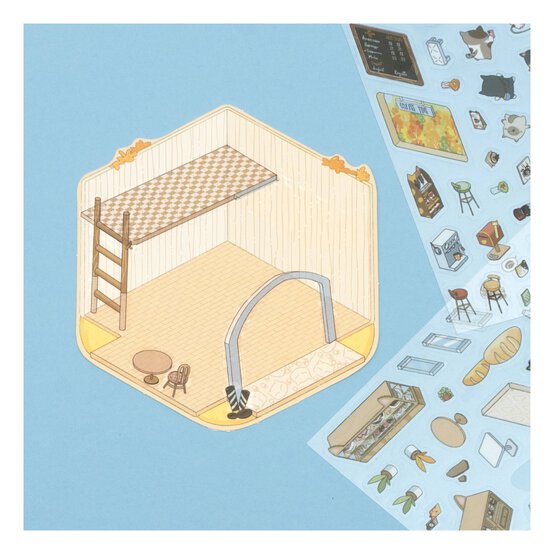 Mini Cat Cafe Scene Stickers image number 3