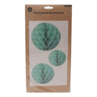 Green Honeycomb Ball Decorations 3 Pack image number 2