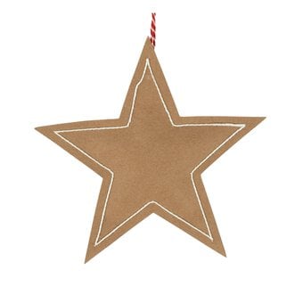 Kraft Paper Star Decoration 15cm