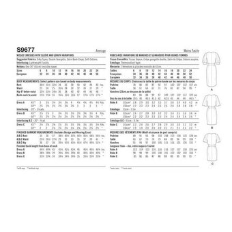 Simplicity Women's Dresses Sewing Pattern S9677 (H5 6-14)