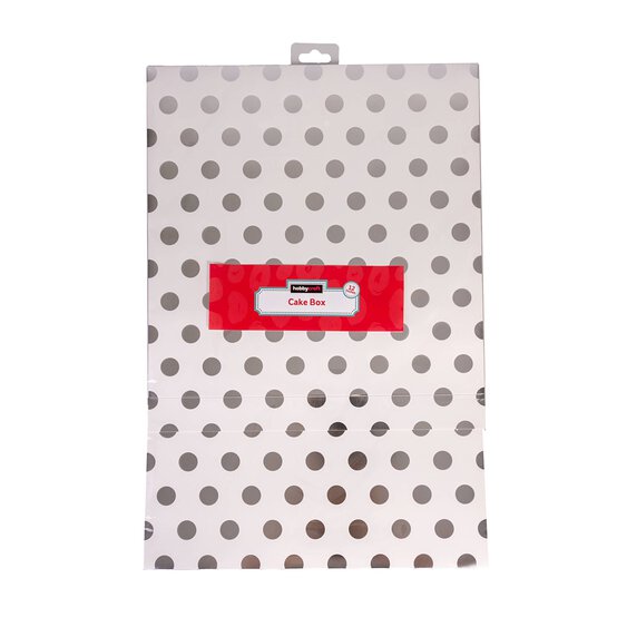Silver Polka Dot Cake Box 12 Inches image number 5